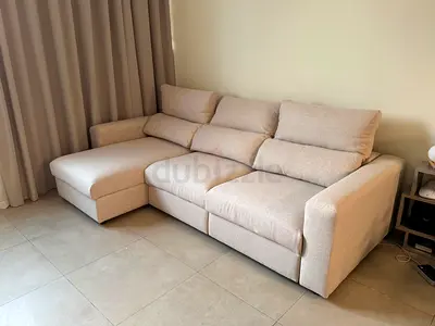 Excellent condition Ikea Eskilstuna L shape sofa bed under storage