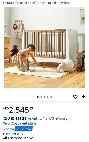 SnuzKot Skandi Cot Bed - Natural Walnut