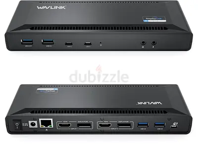 WAVLINK Universal USB C Laptop Docking Station Dual Monitors 5K/4K@60Hz with 65W