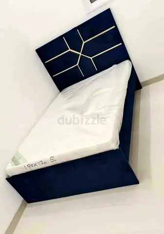 BRAND NEW DOUBLE SIZE FAIBRC WOOD BED INCLUDING MATTRESS 120X190 CM