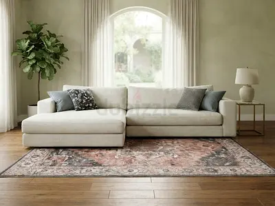 Sketchy L Shape Sofa Beige