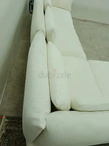 Good quality marina home white color feather 🪶 filled lshape sofa