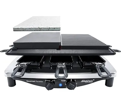 Steba Gourmet Raclette Grill with Stone and Non-stick Plates