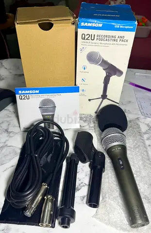 New Samson Q2U Handheld Dynamic USB Microphone Recording and Podcasting Pack
