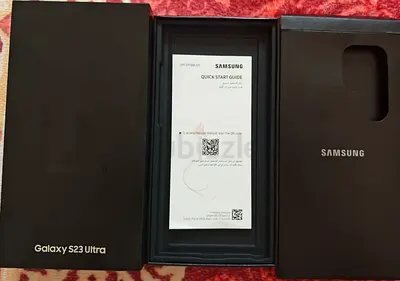 Samsung Galaxy S23 Ultra original box with manuals phantom black color
