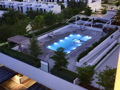 Pool View 1 BR In Misk Building, Aljada