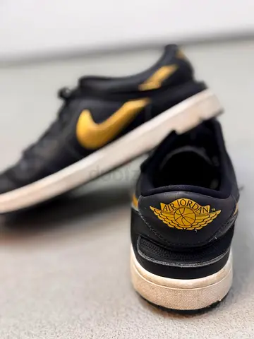 Pre-owned Nike Air Jordan Low Black/Gold Sneakers selling cheap