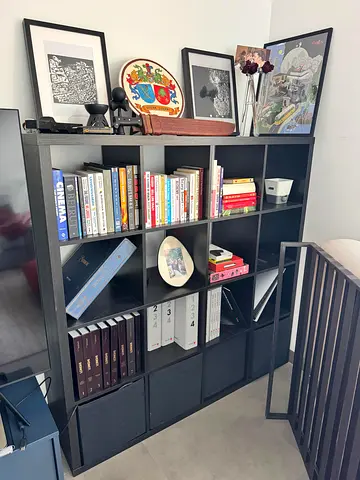 IKEA KALLAX Shelving Unit, Black-Brown 147x147 cm