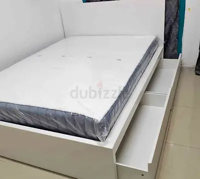 Ikea malam bed with ikea mattress Queen size 160x200cm bed