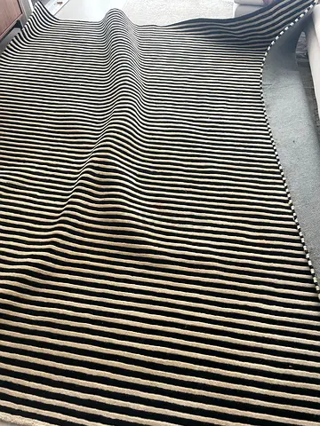 Black and beige striped rug - great price (moving sale)