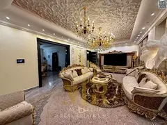 In the Al Yasmin area of ​​Ajman, a corner villa with two floors and a rooftop terrace is availa
