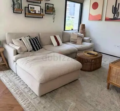 Modular Living room Sofa with footstools home centre swin feather filled