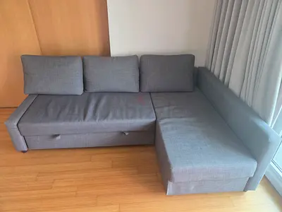 IKEA FRIHETEN Corner Sofa Bed with Storage – Grey