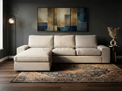 Ikea kivik L Shape Sofa Beige