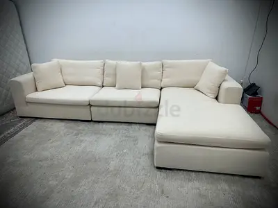 Selling marina home beige color lshape sofa