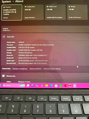 Surface pro 7