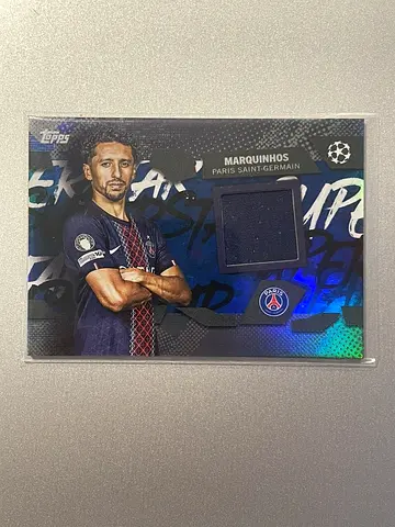 Marquinhos PSG Signed/Relic Topps Champions League Football Card