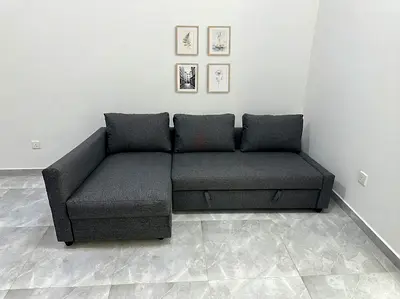Comfortable L-Shape Sofa
Modern comfort with smart storage.
✔ Spacious Storage
✔ Easy Pull-Out Bed