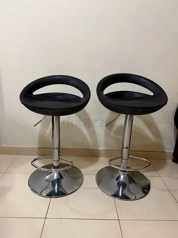 Two Bar stools black color