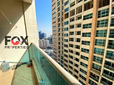شقة غرفتين وصالة للإيجار السنوي في أبراج عجمان ون، غرفتان ماستر، 3 حمامات، غرفة غسيل، خزائن، جيم، مسبح، موقف، 46,000 درهم بـ4 دفعات.