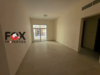 Largest one-bedroom apartment with a living room for annual rent in Ajman, in the Al Muwaihat 3 area. New building, first tenant, balcony, 2 bathrooms