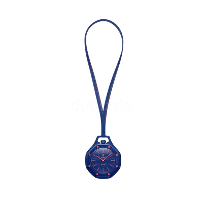 Blue pendant pocket-style watch on nylon cord — casual lanyard watch