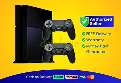 Sony PlayStation 4 - Fat - Black - 500GB with 2 Controller | Brand New |  Warranty | FREE  Delivery