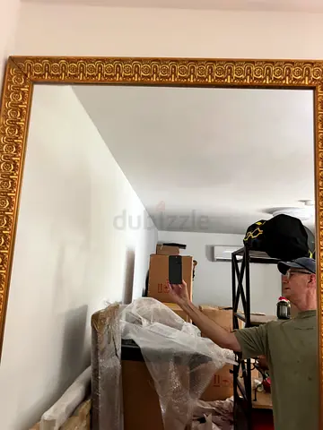 Large Ornate Gold Wall Mirror - Decorative Framed Mirror 220x 100
