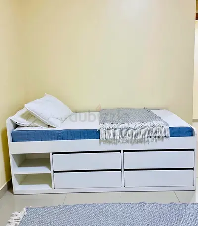 Ikea bed 90*200 with mattress & drawers