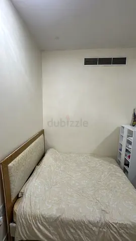 Double bed frame with headboard and mattress – good condition