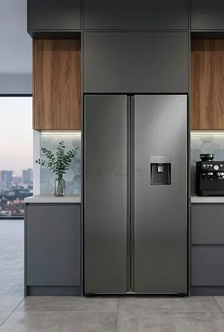 TCL Brand New Grey Side-by-Side Refrigerator with Freezer – 1 Year Warranty