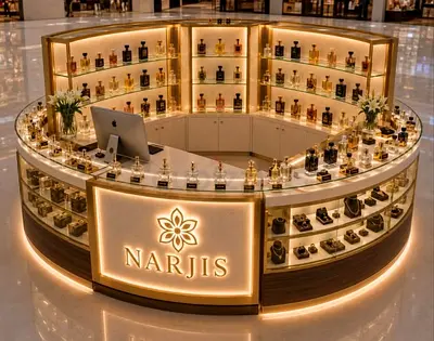Luxury perfume kiosk