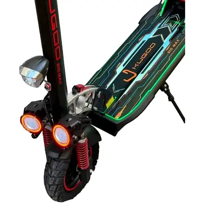 Kugoo G-Booster Style Electric Scooter — Dual Headlights, Foldable Deck