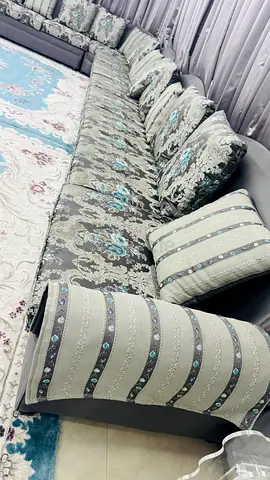 Large Family Majlis Sofa Set – Excellent Condition, 9 pieces , 3 corners and 4 tables