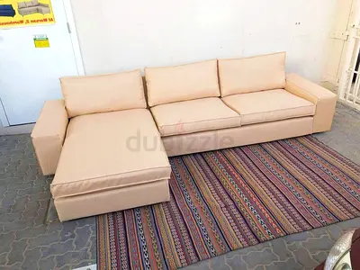 Ikea kivik L shape sofa beige