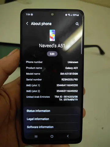 Samsung a51