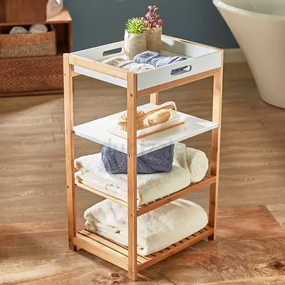 Home centre Brookline 4-Tier Bath Rack (76x45x35cm)