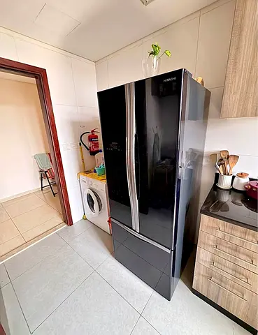 Hitachi French Door Refrigerator - Black, Excellent Condition