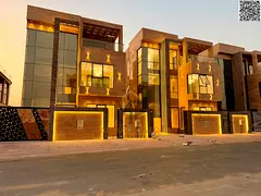 Two-story villa with a roof | 6 bedrooms | Majlis and living room | Turnkey delivery | Includes elec