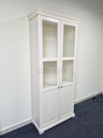 IKEA bookcase with doors (ivory/white)