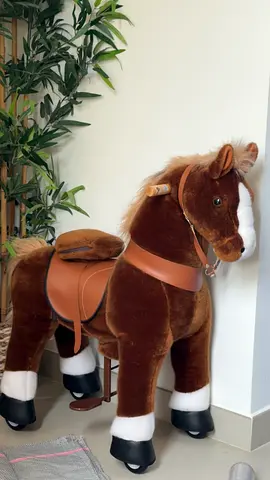 PONYCYCLE Ride-on Plush Toy Horse with Wheels and Handlebar Pony Cycle
