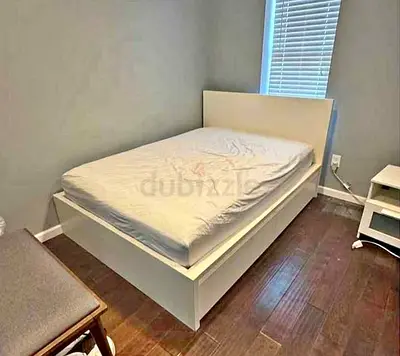 IKEA White MALM Double Storage Bed with IKEA Mattress 140 x 200 cm