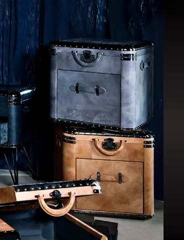 Michael Yeung by Timothy oulton Luxury leather side table