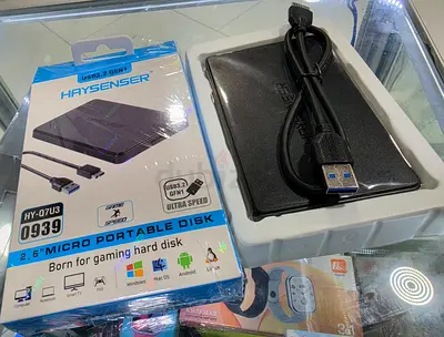 1TB External storage USB 3.2 Gen1 Portable External HDD Enclosure with Cable - Like New
