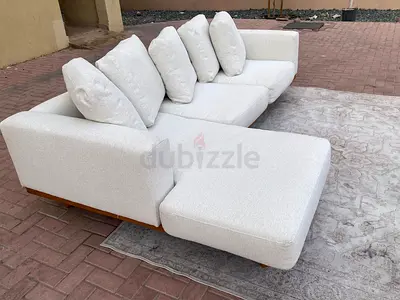 West Elm L Shape Sofa Beige