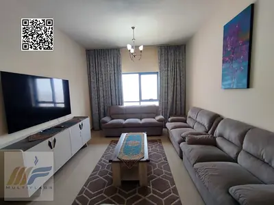 Two-bedroom apartment with a living room for monthly rent | Al Nuaimiya c Tower | Bills included