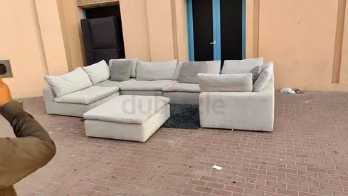 Feather 🪶 filled Modular Living room Pan Home Sofa Sets with footstool