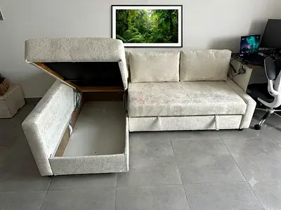 Living Room Sofa 
Beautiful design with maximum functionality.

✅ Hidden Storage
✅ Bed Function
✅ Le