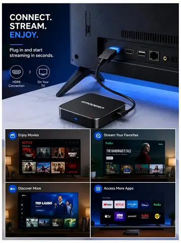 TV Smart Box With Live TV Channels And OTT - Plug & Play