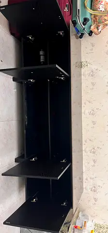 Black Wooden Storage Cabinet / Wardrobe – AED 300